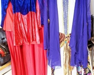 Cleopatra and supergirl costume.  Cleopatra has wig and golden headpiece.  Nice costume