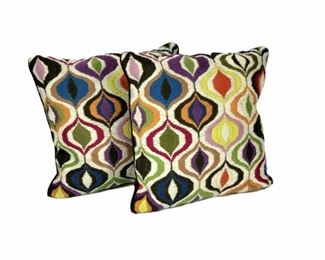 A Pair Of Jonathan Adler Bargello Wave Pillows
Lot #: 13