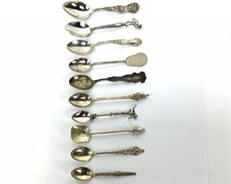 An Assortment Of Ten Sterling Silver Spoons, Total Weight 99.8 G
Lot #: 31