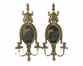 A Pair Of Antique Mirrored Wall Sconces
Lot #: 34