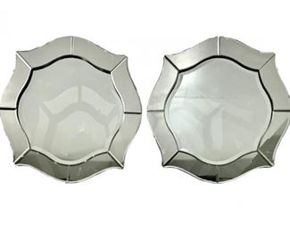 A Pair Of Quadrifoil Beveled Mirrors
Lot #: 55