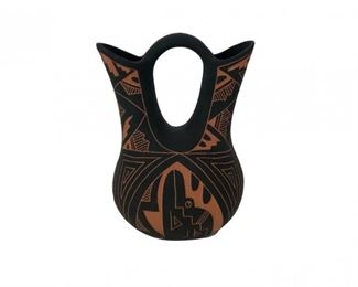 A Native American Pottery Wedding Vase, Signed
Lot #: 65