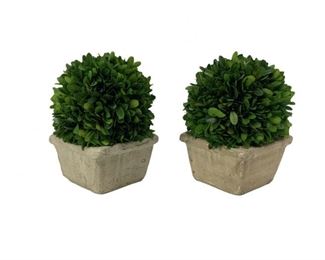 A Pair Of Tabletop Faux Boxwood
Lot #: 72