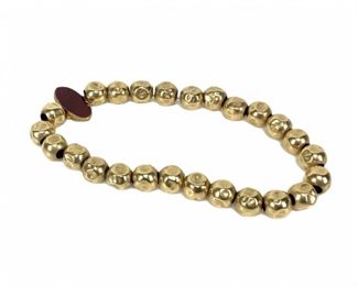 A Choker Necklace With A Red Oval Clasp, 12 KT GF
Lot #: 92