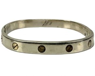 Sterling Silver Cartier Style Mexican Bracelet (30.6 Grams)
Lot #: 97