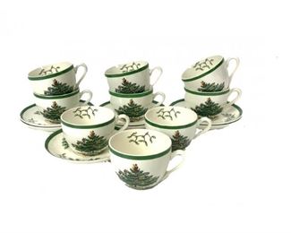 Spode Christmas Tree Cups And Saucers, Made In England 16 Pcs
Lot #: 123