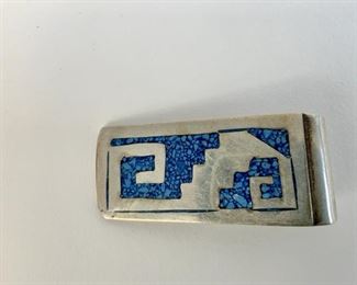 Sterling Silver And Turquoise Native American Style Money Clip
Lot #: 148