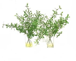 Two 3 FT Tall Faux Greenery In Glass Vases
Lot #: 153