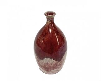 A Unique Red Glazed Vase, Signed
Lot #: 165