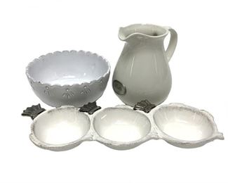Three White Ceramic Serving Pieces
Lot #: 175