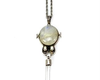 SS With Pendant Rock Crystal, Pearl And Moonstone On SS Chain (38.8 Gramns)
Lot #: 217
