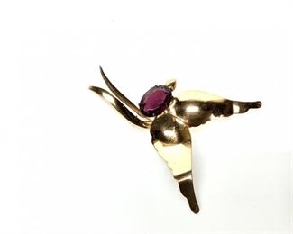 Vintage Sterling By Jordan Amethyst Butterfly Brooch
Lot #: 221