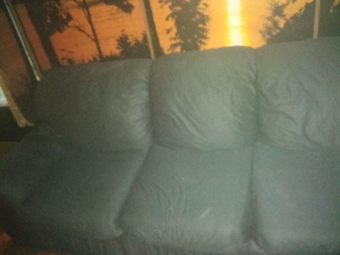 1. LIVING ROOM SOFA AND A MATCHING LOVE SEAT . COLOR IS ACTUALLY A DARK GRAY $125 EA