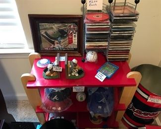 CD’s & Child’s Baseball Table, Great For Birthday Or Christmas
