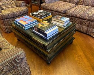 Oversized book form coffee table 