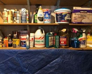 Cleaning Supplies, Misc. Garage Items 
