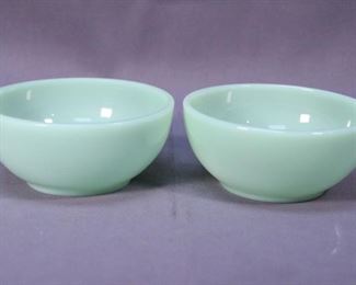 Fireking jadeite rounded glass bowl 
