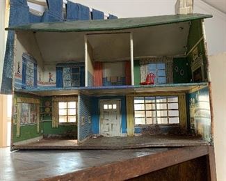 Vintage metal dollhouse