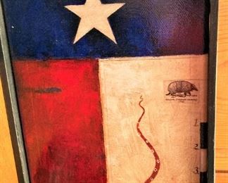 Framed Texas art