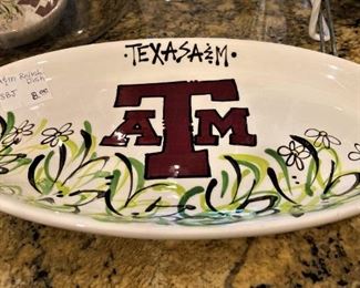 Texas A & M plate