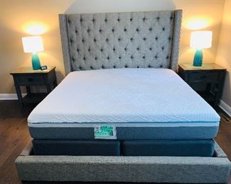 King bed with Sealy Posturepedic Premier Hybrid Cobalt mattress