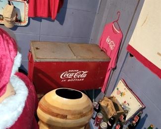 Coca Cols cooler, bottles & more