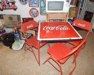 Coca cola folding table & chairs