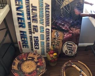 Pat Green concert posters, baskets