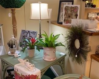 Painted table with chair.