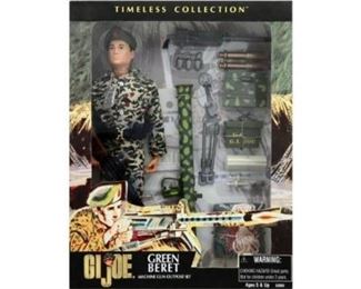G I Joe Timeless Colection Green Beret Machine Gun Outpost Set