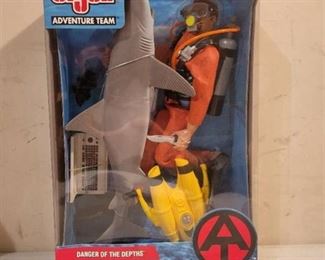 Gi Joe Adventure Team Danger Of The Depths W/ Shark 12" Action Figure