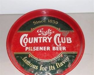 Vintage Goetz Country Club Beer Tray - Pilsner