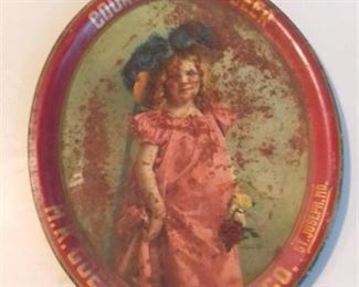 Vintage Goetz Beer Tray - Little Girl