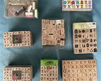 Wonderful collection of block letter stamps - approximately $100 retail