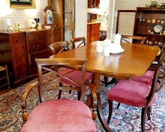 Dining room table,  6 chairs, matching buffet