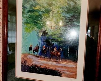 "Horse Suite" , King,  Color serigraph,  hand signed