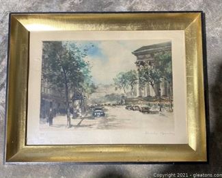 Signed and Numbered Charles Blondin Vintage Fine Art B
