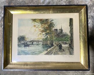 Signed and Numbered Charles Blondin Vintage Fine Art
