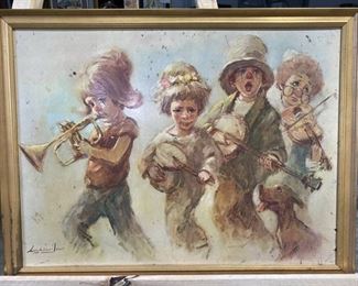 Vintage Minstrels Clowns Print