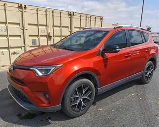 Lot 90: CURRENT SMOG
Year: 2016
Make: Toyota
Model: RAV4
Vehicle Type: Multipurpose Vehicle (MPV)
Mileage: 22,887
Plate:
Body Type: 4 Door Wagon
Trim Level: SE
Drive Line: 4WD
Engine Type: L4, 2.5L
Fuel Type: Gasoline
Horsepower:
Transmission:
VIN #: JTMJFREV3GD193937

DMV Registration: $1242
Smog Fee: $60 
Doc Fee: $70

Features and Notes:
Sold on Application for Duplicate Title 
Power Windows Power Door Locks Cold AC Leather Seats