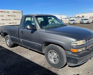 #66 • 1999 Chevrolet Silverado: Year: 1999
Make: Chevrolet
Model: Silverado
Vehicle Type: Pickup Truck
Mileage: 145736
Plate:6A38024
Body Type: 2 Door Cab; Regular
Trim Level: Base; LS; LT
Drive Line: RWD
Engine Type: V8, 5.3L
Fuel Type: Gasoline
Horsepower:
Transmission:
VIN #: 1GCEC14T0XE163266

DMV Registration and Back Fees: $1,361
Doc Fee: $70 

Features and Notes:
Clean California Title in Hand 