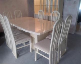 Italian dining set for eight- includes a leaf for additional number of people. EUC, Like new
