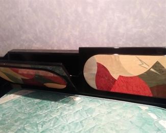 Additional storage space at the back of both  headboards. 