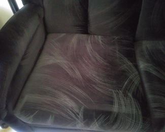 Closer look at the design of the sofa bed.