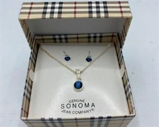 Genuine Sonoma Jean Company Boxed Jewelry Necklace And Earrings