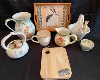 Pitchers And Baskets Of Bunnies