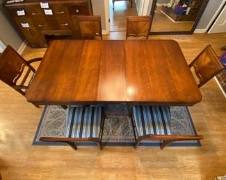 Possibly 1940s Art Deco Waterfall Style Table And Chairs