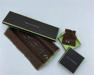 Ross Simons Boxed Jewelry Necklace and Earrings