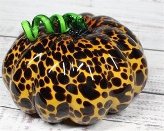 Glass Splotch Pumpkin Fall Home Decor
