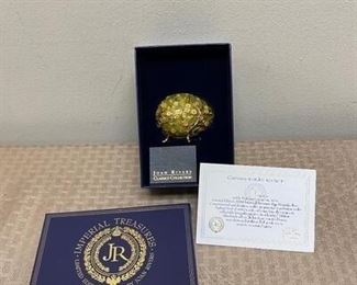 Imperial Treasures Joan Rivers Jeweled Egg Trinket Box with Necklace